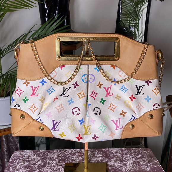 Louis Vuitton Handbags - Louis Vuitton White Multi-Color Judy MM Bag